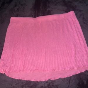 Pink lettuce trim mini skirt